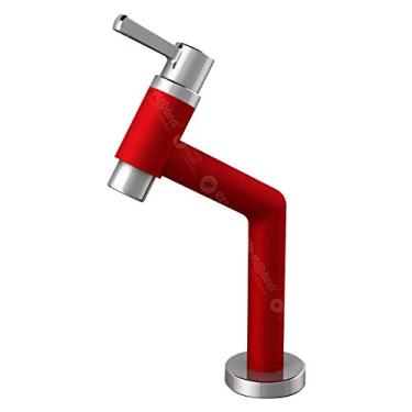 Imagem de Torneira Lavatório Mesa Bica Baixa Veneza Colorida Vermelha 146