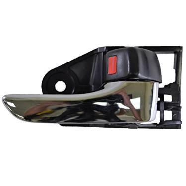 Imagem de PT Auto Warehouse TO-2248MA-RH - Maçaneta interna interna da porta, maçaneta preta com alavanca cromada - lado do passageiro