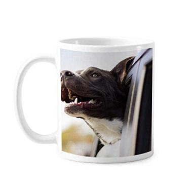 Imagem de Caneca de foto de animal de cachorro preto cerâmica xícara de porcelana café louça