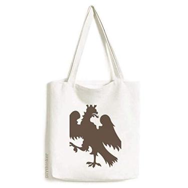 Imagem de Bolsa de lona com emblema nacional Europ Animals Soar Eagle bolsa de compras casual
