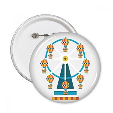 Imagem de Incrível Funny Park, ilustração de roda-gigante, pinos redondos, emblema, decoração de roupas, 5 peças, presente