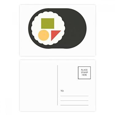 Imagem de Cartão postal tradicional japonês, Maki, sushi, conjunto de cartão postal de aniversário, cartão de agradecimento