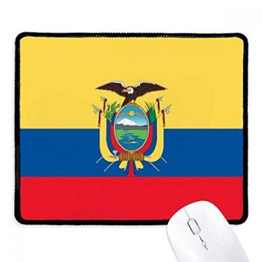 Imagem de Mousepad com bandeira nacional da América do Sul do Equador Tapete de borracha para jogos