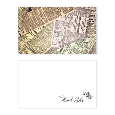 Imagem de Fundo com estampa de veias de jornal, cartão de agradecimento, papel de aniversário, agradecimento de casamento