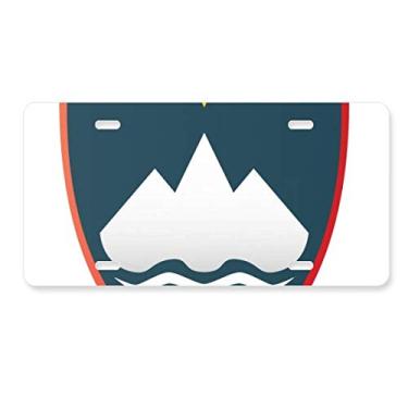 Imagem de DIYthinker Emblema Nacional Eslovênia Placa de licença Decoração Aço Inoxidável Automóvel