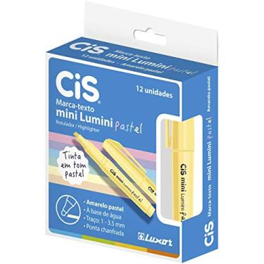Imagem de Marca Texto Mini Lumini Pastel, CIS, 57.1600, Amarelo, pacote de 12