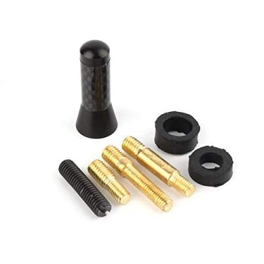 Imagem de Antena de rádio de carro, parafuso de fibra de carbono de 3,5 cm, antena de decoração curta de carro, acessórios universais, aéreo de carro pequeno, aéreo de carro pequeno