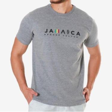 Imagem de Camiseta Jamaica Pena, Mescla Grafite Tam. P Ref. 101099