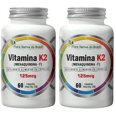 Imagem de Kit 2X Vitamina k2 (Menaquinona-7) 60 cápsulas - Flora Nativa