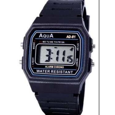 Imagem de Relógio Retro Digital De Pulso Marca Aqua Aq 81-Masculino