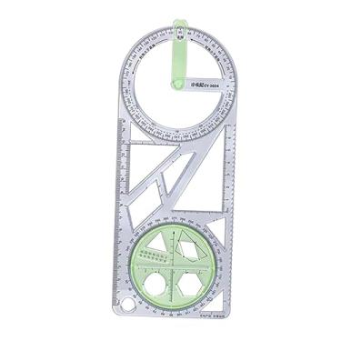 Imagem de Baoblaze Régua geométrica multifuncional, réguas de desenho para escritório, modelo de medição, pintura de escritório, régua de modelo de desenho, Estilo d