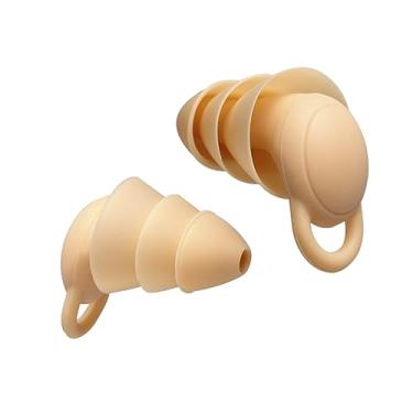 Imagem de Tampão De Ouvido Abafador Ruídos Diminui Ronco Barulho Ideal para Natação Dormir Estudar (Bege)