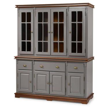 Imagem de Arca Oratório 4 Portas Madeira, 3 Gavetas E 4 Portas Vidro Manchester - M52055 Garapa - Verniz