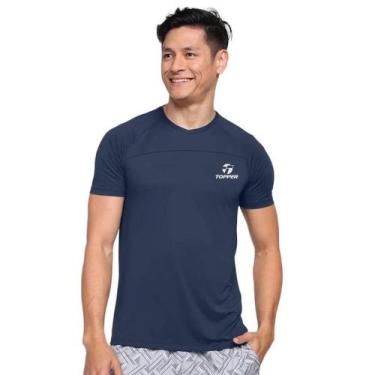 Imagem de Camiseta Topper Masculina Treino Pro Team Mescla Azul