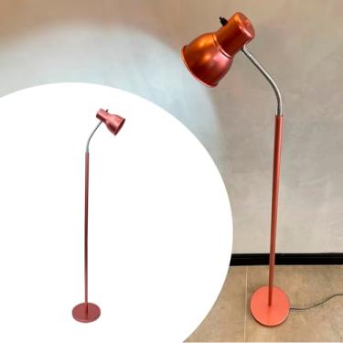 Imagem de Luminária de Chão Abajur de Coluna Haste Flexível Direcionável Alumínio Soquete E27 Bivolt (Rose Gold)