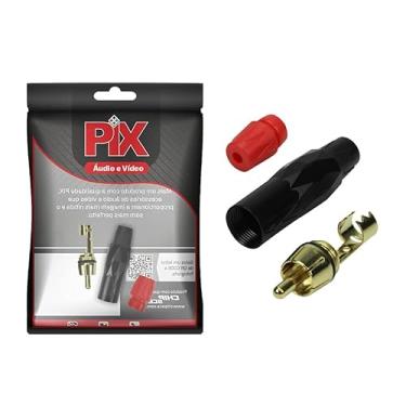 Imagem de PIX Plug RCA Black Diamond - RCA Gold Macho - Acompanha 2 Borrachas Coloridas