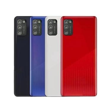 Imagem de SHOWGOOD Capa traseira para Samsung Galaxy A41 A415 A415F SM-A415F SM-A415F painel de plástico capa traseira capa de substituição de lente de câmera (vermelho)