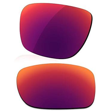 Imagem de LenzReborn Lente polarizada de substituição para óculos de sol Oakley Holbrook OO9102 - roxo real - espelhado polarizado