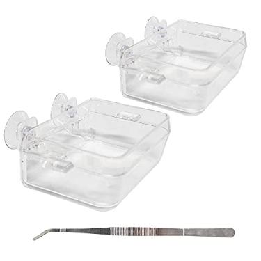 Imagem de Moduoduo Pegador de alimentação camaleão e répteis, 2 peças alimentador e copos de água com sucção para lagarto de iguana, lagartixa, minhoca