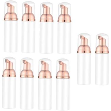 Imagem de 10 peças garrafa de viagem cosméticos garrafas de bombeamento de cosméticos para viagem garrafa vazia de sabão recipiente líquido espumador porta-chaves porta-chaves sub-embalagem garrafa de espuma ma