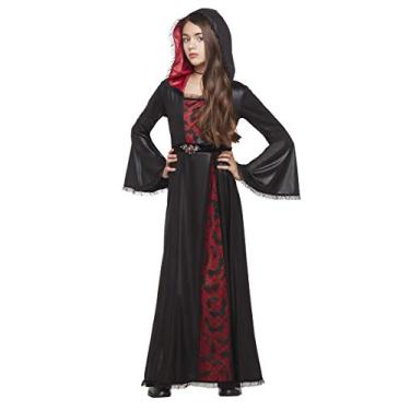 Imagem de Spirit Halloween Fantasia infantil de morcego de vampira | Fantasia clássica de Halloween | Drácula Cosplay | Roupa de vampiro | Fantasia fácil, Multicolorido., CHILD EXTRA LARGE