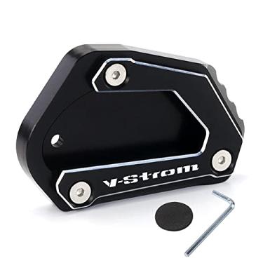 Imagem de Modeer Para V-Strom 650 650XT DL650 2004-2025 Extensão de alumínio CNC para suporte lateral placa de suporte de almofada vstrom 650 xt VSTROM650 dl 650 acessórios (preto)