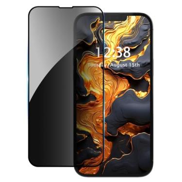 Imagem de SharkProten Película de privacidade para Realme C55 C67 12 Lite e Redmi Note 9S, película de vidro temperado antiespião, antiarranhões, não suporta desbloqueio de impressões digitais, 1 pacote