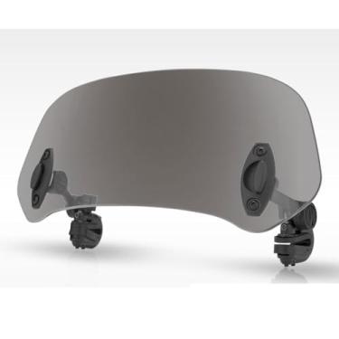 Imagem de Extensão de para-brisa de motocicleta grande universal ajustável fluxo de ar para-brisas defletor de vento serve para motobikes Dirt Bikes Scooter Cafe Racer-36,5 cm (movido)