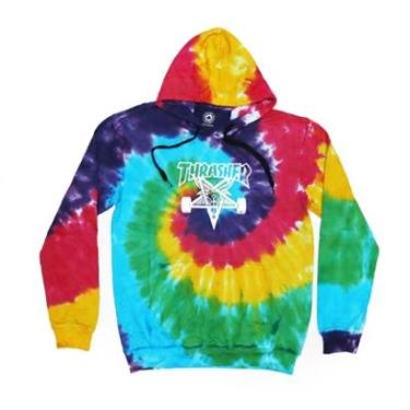 Imagem de Moletom Thrasher Magazine Canguru Skate Goat - Tie Dye-Masculino