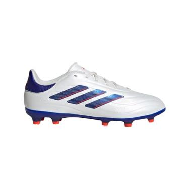 Imagem de adidas Tênis unissex infantil Copa Pure Ii League Bota de futebol firme (criança pequena), Branco/azul lúcido, vermelho solar, 5.5 Big Kid