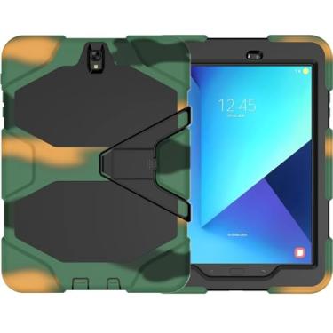 Imagem de Capa para tablet Samsung Galaxy Tab S2/S3 T820 T813 9,7 polegadas 2022, à prova de choque, antiqueda, resistente, para SM-T820 SM-810 (camuflagem, para Samsung S3)