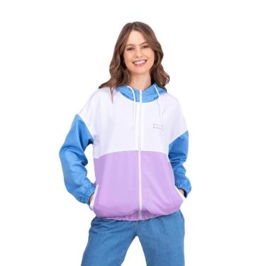 Imagem de Jaqueta Billabong Corta Vento Mult Azul/ Lilás e Branca-Feminino