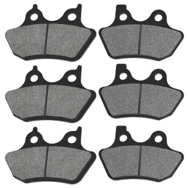 Imagem de LSJWLY Pastilhas de freio dianteiras e traseiras para Harley FLHTCU-I Electra Glide Ultra Classic/FLHRCi Road King Classic/Touring FLHT 2000-2007 Dyna FXDLi Dyna Low Rider (rodas de raios) 2006