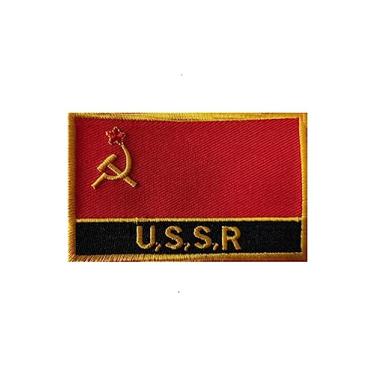 Imagem de Ruoming 1 PÇ Patch de bandeira da União Soviética com ferro ou costurado bordado tático militar nacional da União Soviética (União Soviética)