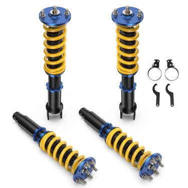 Imagem de AUTOSTARSHIP Kit de rebaixamento de coilover ajustável de altura compatível com Honda ACURA TSX 09-14, 08-12 Honda Accord amortecedores de mola de suspensão (4 peças)