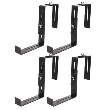 Imagem de 4 Pcs Suporte De Vaso De Planta De Trilhos Suporte De Plantador De Janela Cabide De Alimentadores De Pássaros Gancho De Parede Para Pendurar Plantas Lâmpada De Parede Plantar Ferro