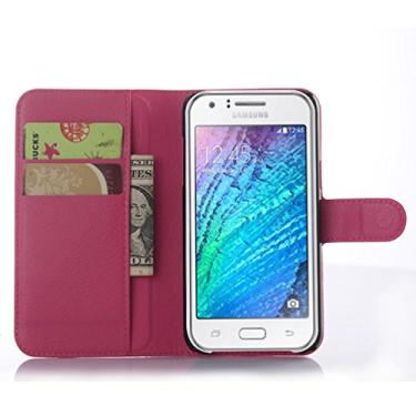 Imagem de Capa para Samsung Galaxy J5 (modelo 2016) – Capa flip carteira de couro PU para Galaxy J5 (modelo 2016), capa de proteção de telefone estilo empresarial, capa com [compartimentos para dinheiro e