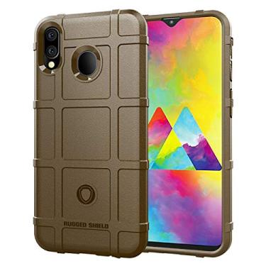 Imagem de NEKOYA Capa para Samsung Galaxy M20, sensação macia, proteção total, anti-arranhões e impressões digitais + capa de celular resistente a arranhões para Samsung Galaxy M20 marrom
