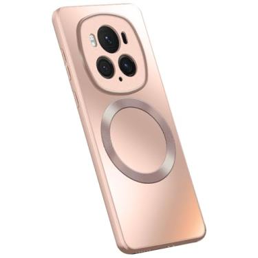 Imagem de HAO RIYLN Capa magnética para Honor Magic 6 Pro/6, proteção de orifício de lente de câmera de precisão, capa fina antiimpressão digital antiarranhões, rosa, 6