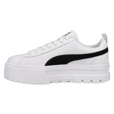 Imagem de PUMA Girl's Mayze Leather (Big Kid) Puma White/Puma Black/Nimbus Cloud 7 Big Kid M