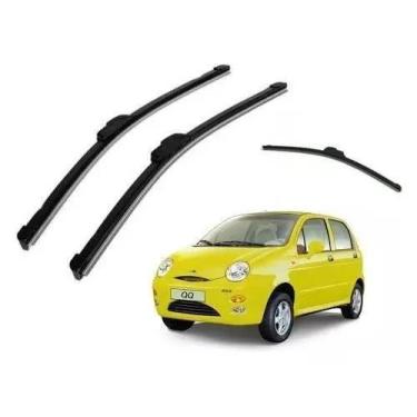 Imagem de Kit Palheta Limpador Parabrisa Dianteiro+ Traseiro Chery Qq - RODO/ AP
