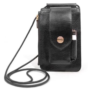 Imagem de Bolsa Transversal Cigarreira em Couro Artlux 9057, Preto