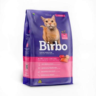 Imagem de Ração Birbo para Gatos Adultos Sabor Frango, Carne e Peixe - 1kg