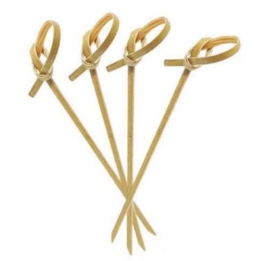 Imagem de Espeto Palito Bambu Nó 9 Cm Petisco Festa Porção Buffet 100 un - Komat