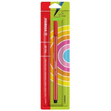 Imagem de Caneta Pen 68 Cor 48 Vermelha Blister - Stabilo