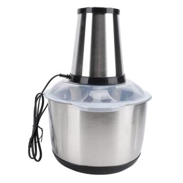 Imagem de Processador de Alimentos, 5L 500W SUS Picador de Alimentos Elétrico de Aço Inoxidável Com Motor de Cobre Moedor de Carne Poderoso Picador de Vegetais Elétrico Profissional (EU)