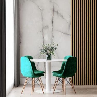 Imagem de Papel de Parede Painel 3D Mármore Carrara Branco 2M Auto Colante Laváv