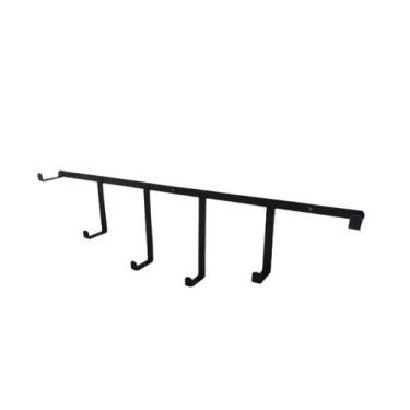 Imagem de Cabideiro Pendurador Industrial Decorativo Ferro Preto 65x16x5cm - Loj