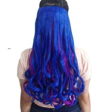 Imagem de Alongamento Aplique Tic Tac Ondulado Azul Com Magenta 60Cm - C&C Shop