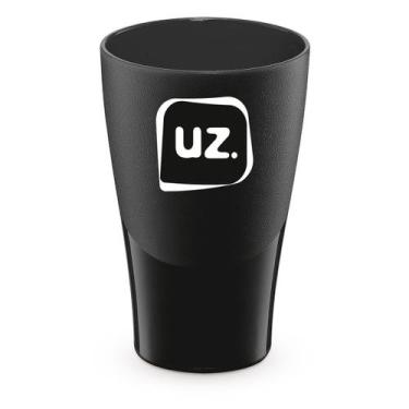 Imagem de Copo 300 ml Café Água Cerveja Alça Unitário Plástico Chopp - Uz, Preto